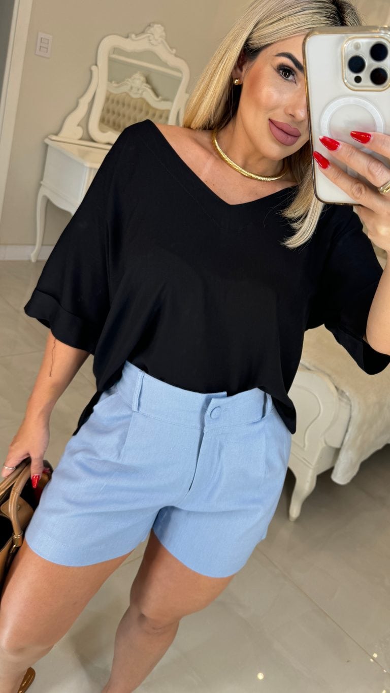 blusa viscolinho decote v 2067