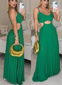 vestido plissado aysha 2170