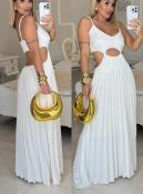 vestido plissado aysha 2170