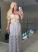 saia renda flora 2255 branco, Único