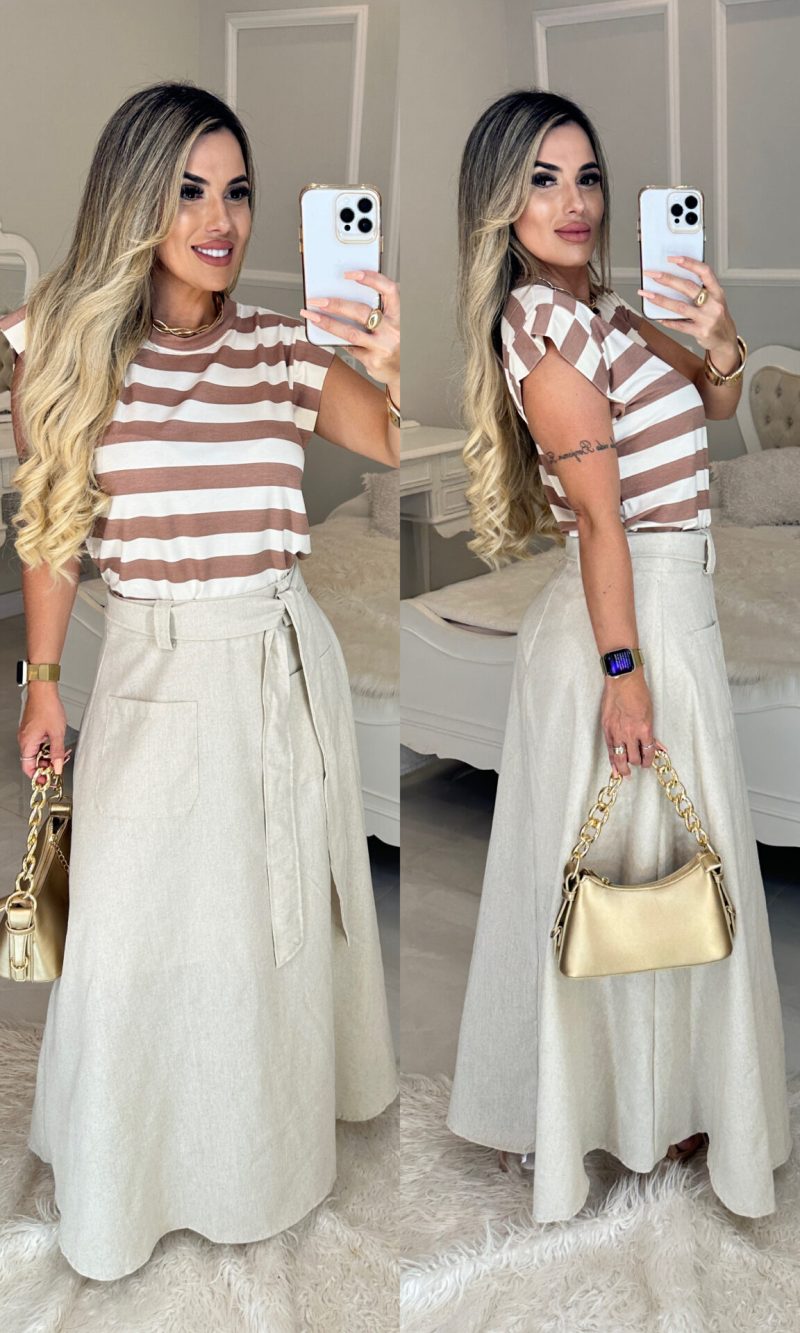 saia longa linho tamires cru 1103