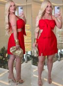 vestido macacão laço 2317