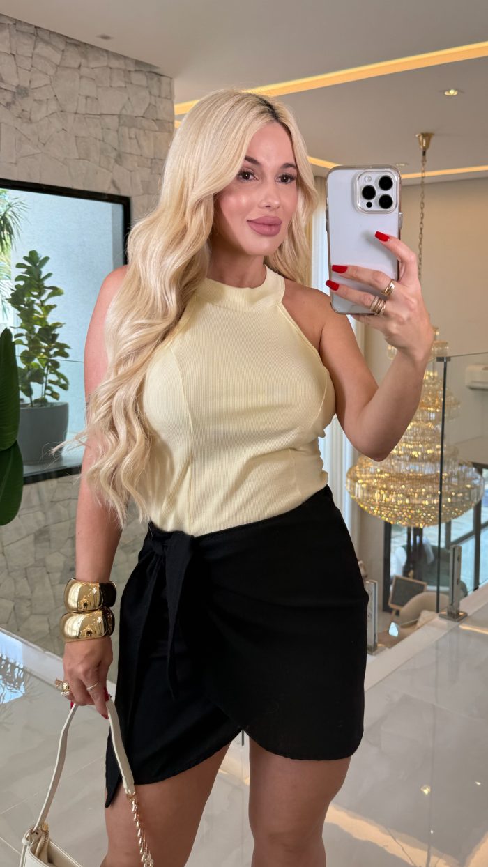 saia envelope de linho curta 2323 saia envelope de linho curta 2323