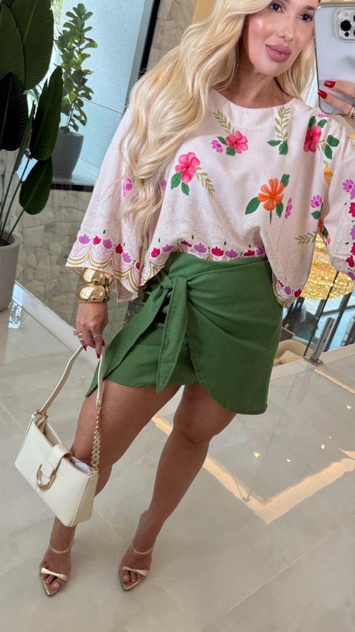 saia envelope de linho curta 2323 saia envelope de linho curta 2323