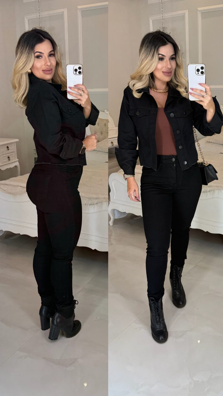 jaqueta jeans analu preto 2583