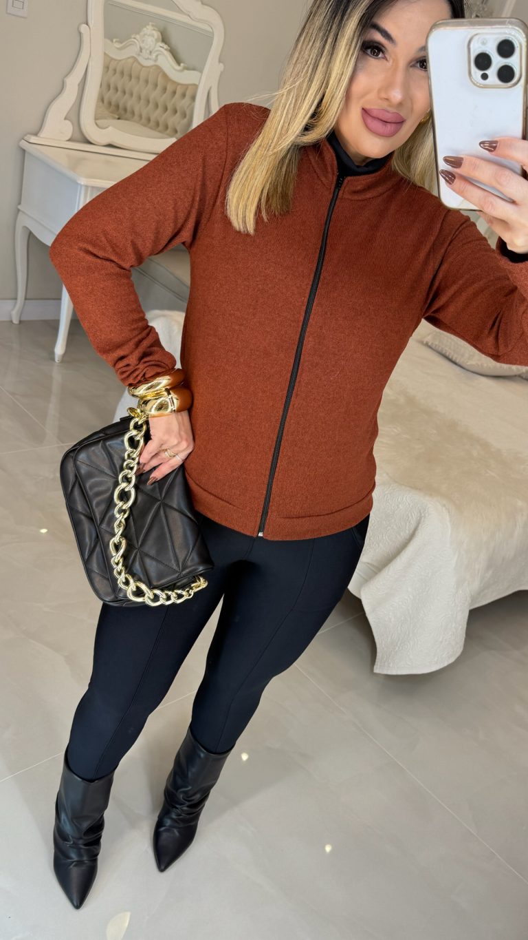 casaquinho com ziper aniê 2794 casaquinho com ziper aniê 2794