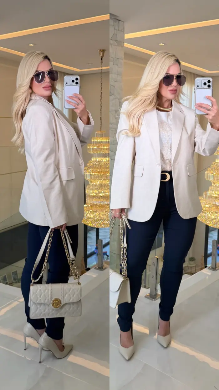 blazer de linho forrado joyce 2880