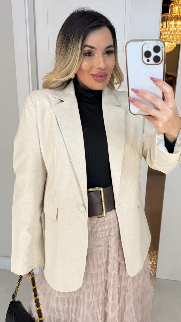 blazer de linho forrado joyce 2880 blazer de linho forrado joyce 2880