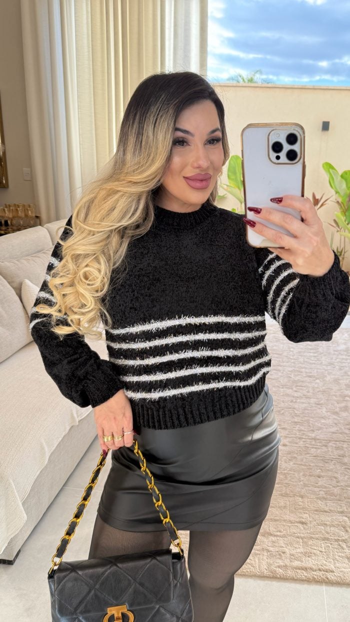 blusa mousse listrada alyssa 2903 blusa mousse listrada alyssa 2903