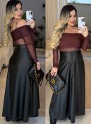 body ombro a ombro tule 2893