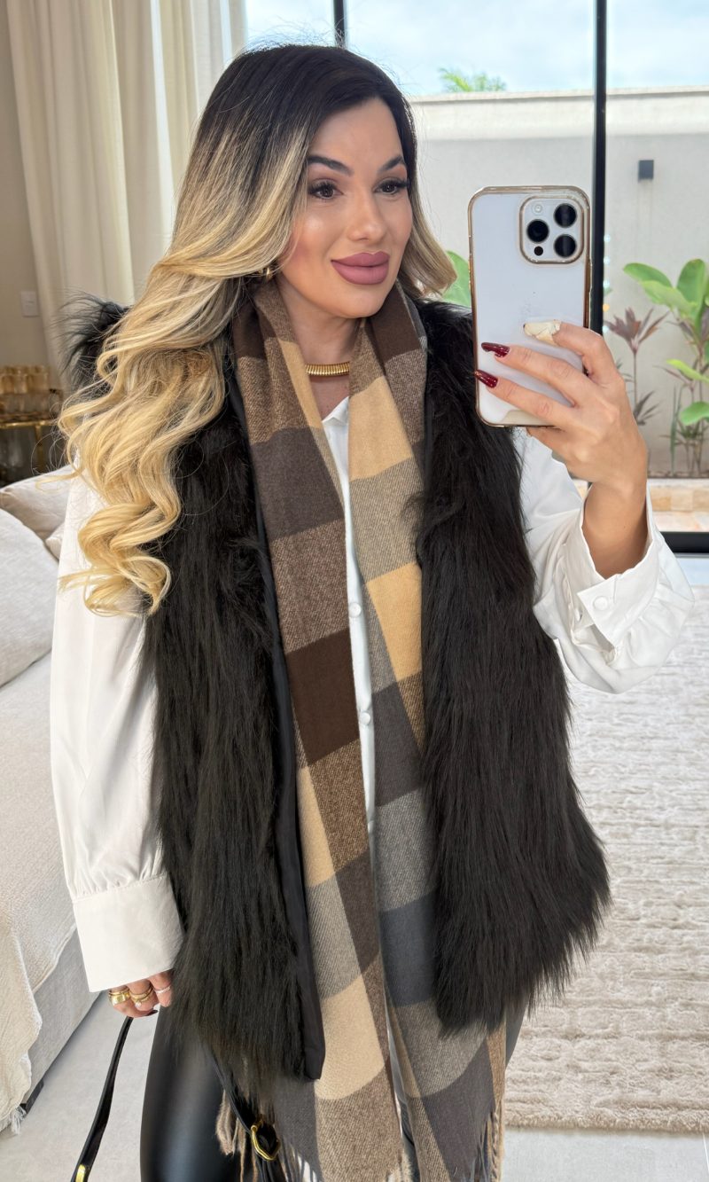 casaco teddy c/capuz e forro michele 2909