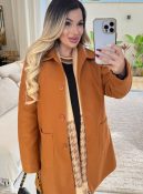 casaco lã batida c/gola e botões ana carla 2927