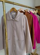 casaco lã batida c/gola e botões ana carla 2927