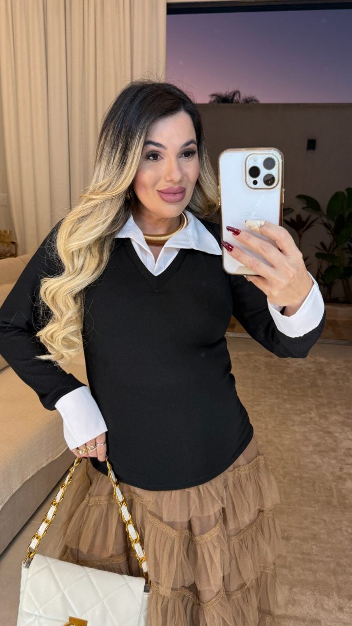blusa lanzinha c/ detalhe camisa valeria 2917 blusa lanzinha c/ detalhe camisa valeria 2917