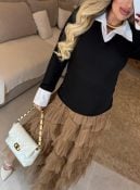 blusa lanzinha c/ detalhe camisa valeria 2917