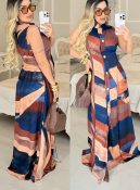 vestido moletim c/cinto fivela bruna 2842