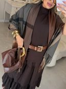 vestido moletim c/cinto fivela bruna 2842