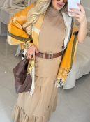 vestido moletim c/cinto fivela bruna 2842