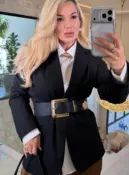 blazer de linho forrado joyce 2880