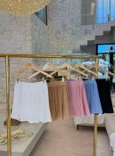 short saia plissada pérola 3050