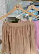 short saia plissada pérola 3050