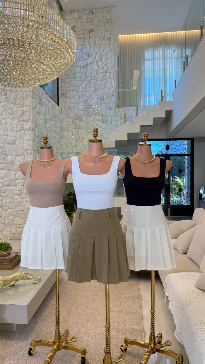 saia short plissado juju 3011