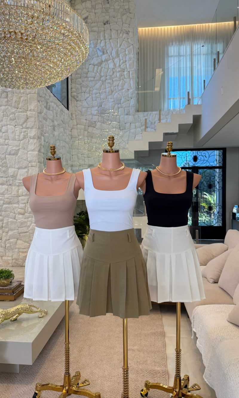 saia short plissado juju 3011