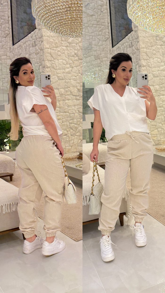 calça jogger de linho 052