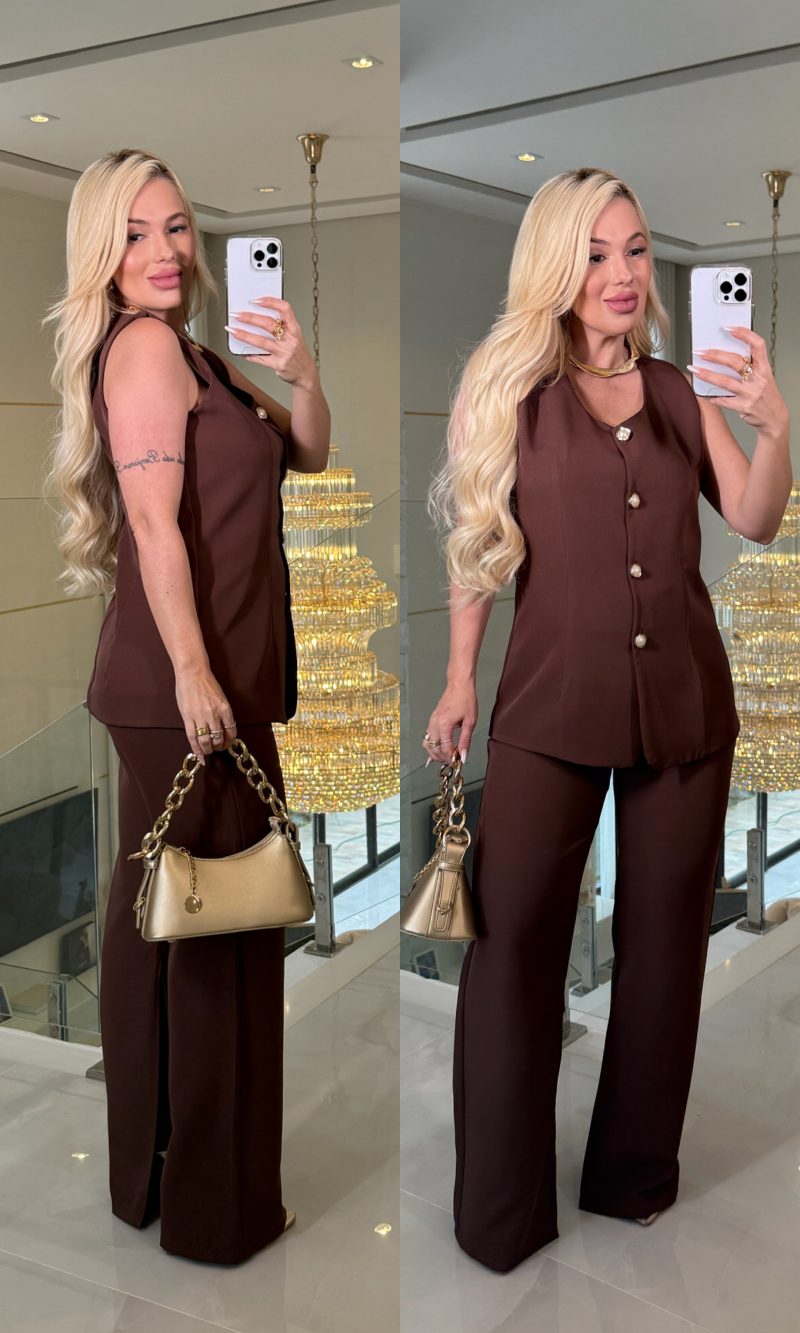 conjunto alfaiataria c/botão 2984