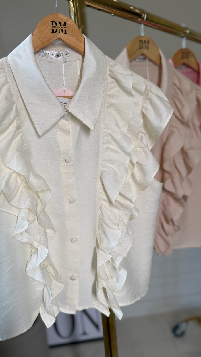 blusa babado na manga rose 3025 blusa babado na manga rose 3025