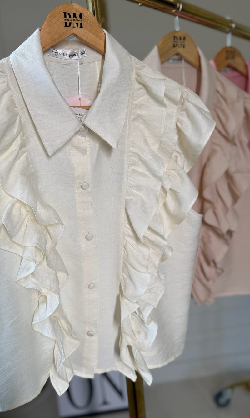 blusa babado na manga rose 3025 blusa babado na manga rose 3025