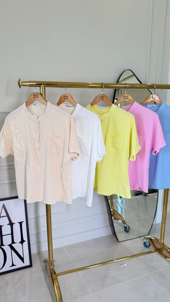 blusa bordada c/botões monica 3027