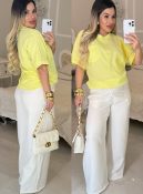 calça pantalona zara c/cinto 3009