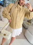 short saia plissada pérola 3050
