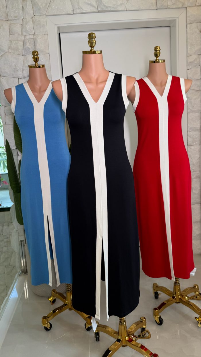 vestido malha listrado luciana 2350 vestido malha listrado luciana 2350