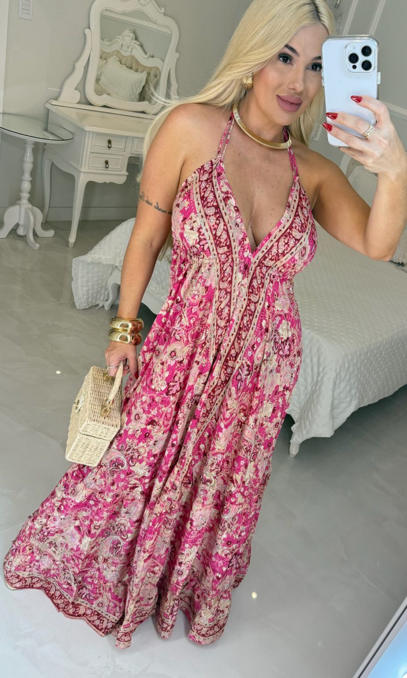 vestido seda indiano morgana 2263