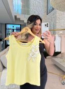 blusa canelada c/laço serena 3064