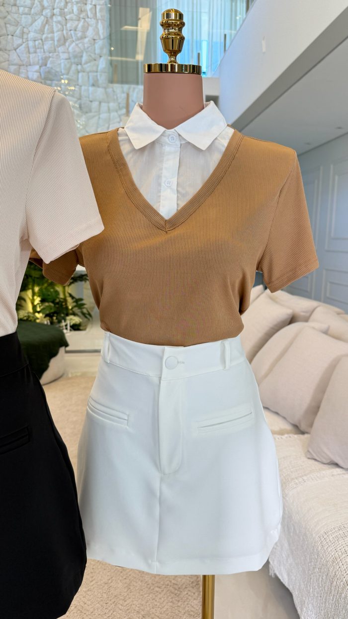 blusa de malha c/gola camisa 3066 blusa de malha c/gola camisa 3066