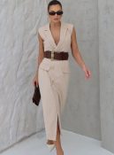 vestido alfaiataria c/forro 3074