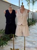 conjunto alfaiataria colete e short bruna 1994