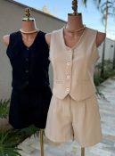 conjunto alfaiataria colete e short bruna 1994