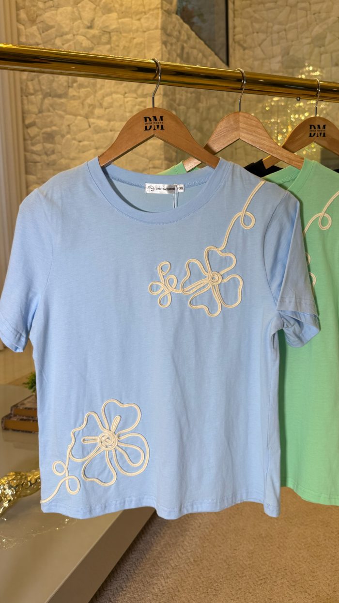 blusa de malha bordada sandy 3065 blusa de malha bordada sandy 3065