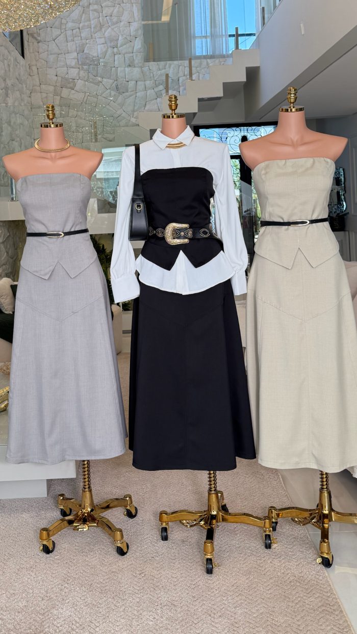 conjunto tomara que caia c/saia evase 3079