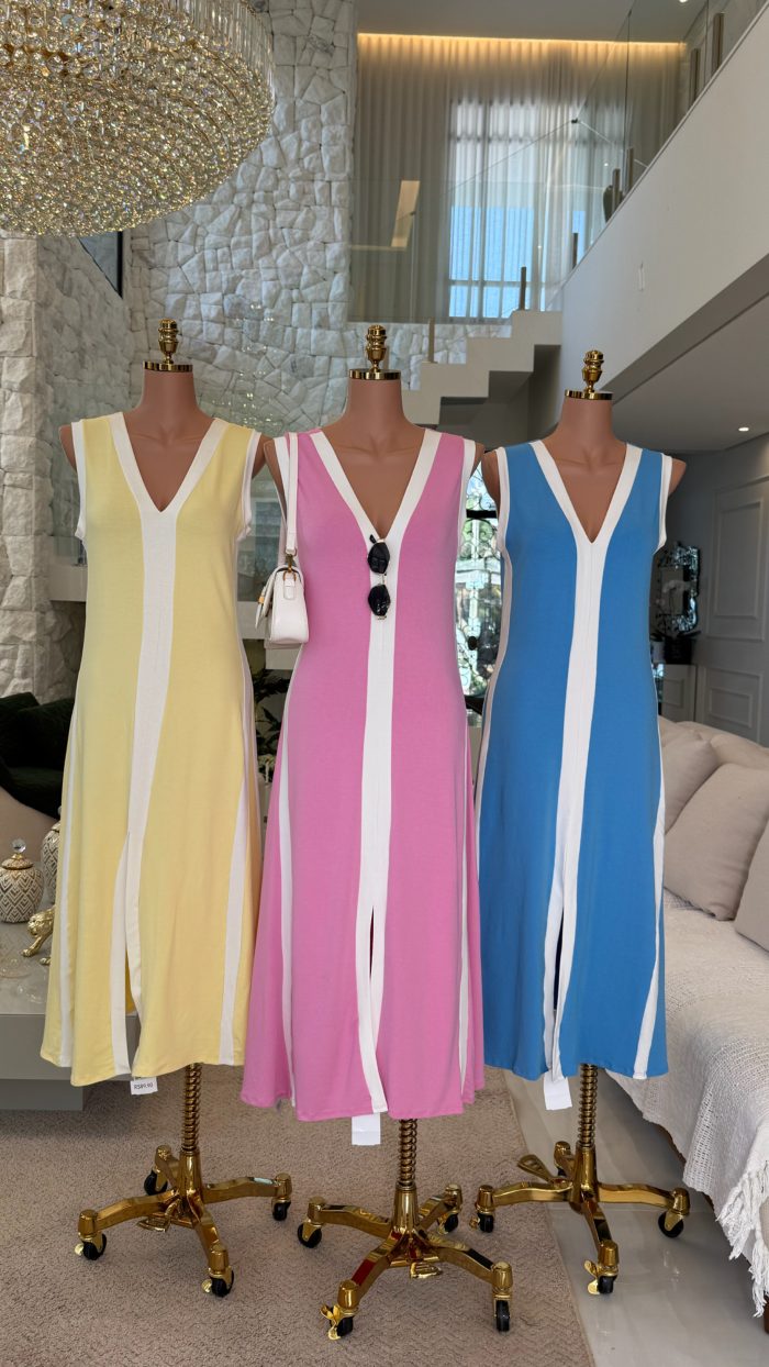 vestido malha listrado luciana 2350 vestido malha listrado luciana 2350