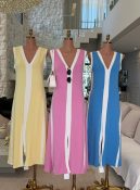 vestido malha listrado luciana 2350