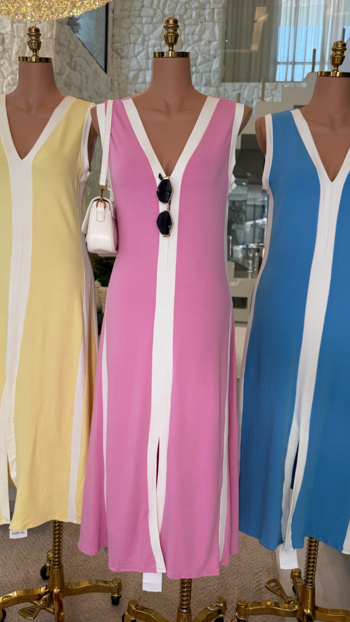 vestido malha listrado luciana 2350 vestido malha listrado luciana 2350