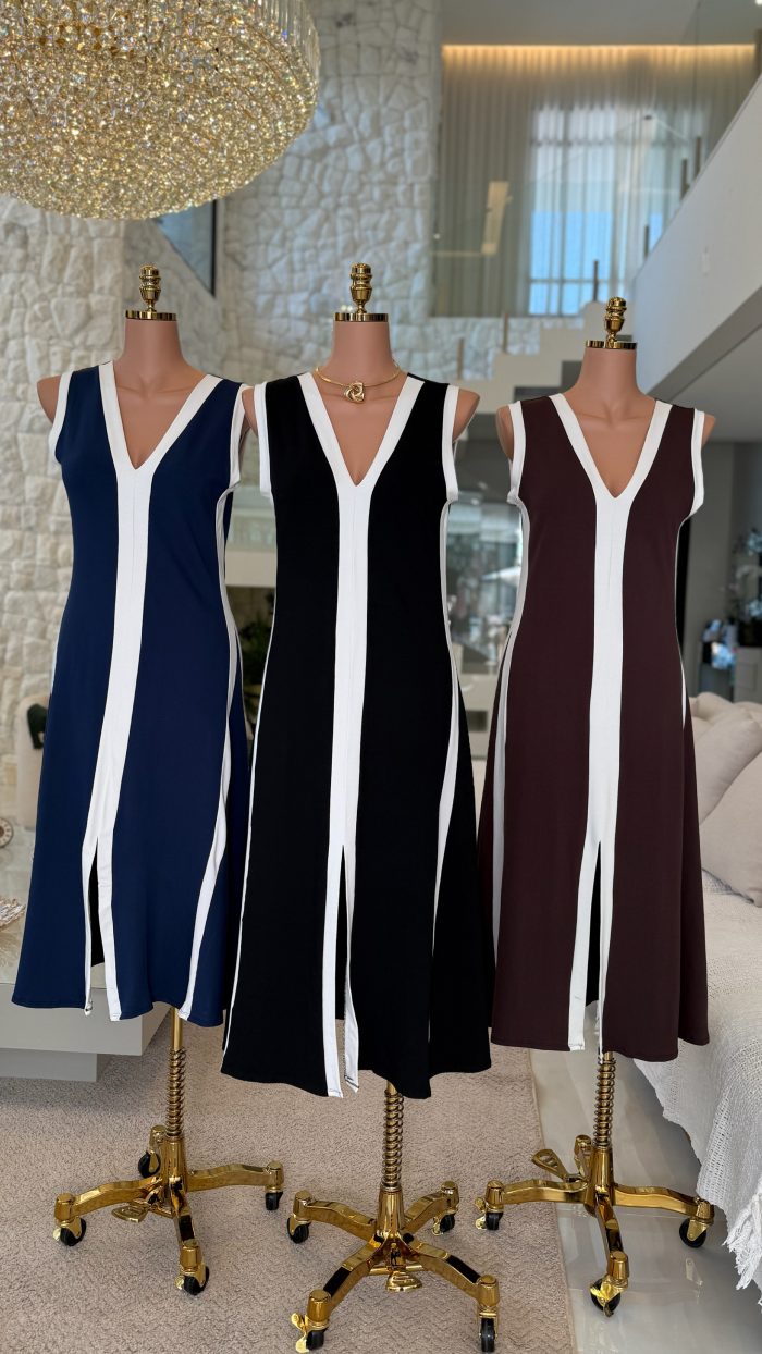 vestido malha listrado luciana 2350 vestido malha listrado luciana 2350