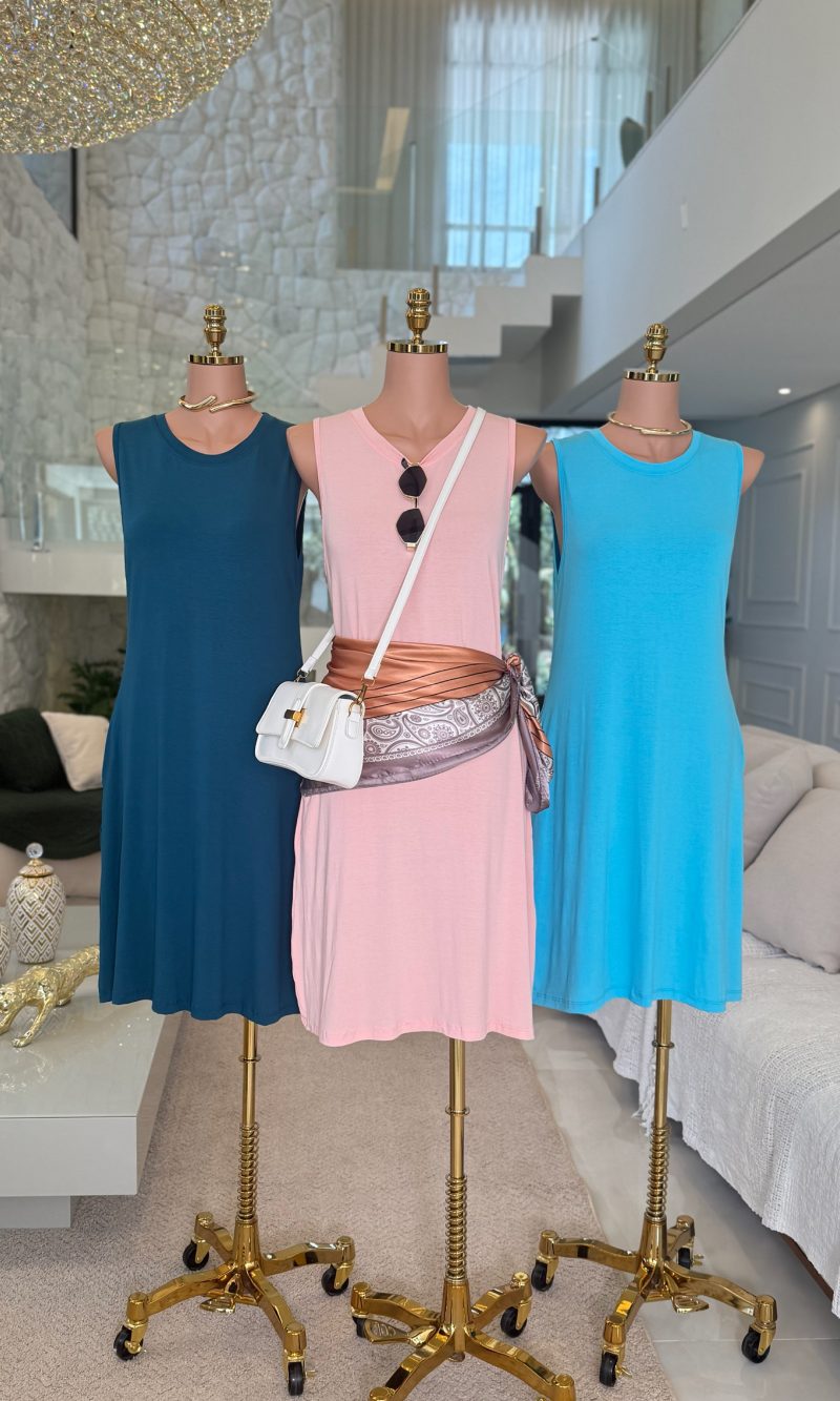 vestido de malha curto c/bolso melissa 3086