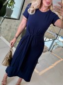 vestido malha nó 3238 azul turquesa