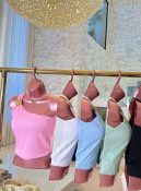 cropped canelado c/detalhe flor 3133 rosa